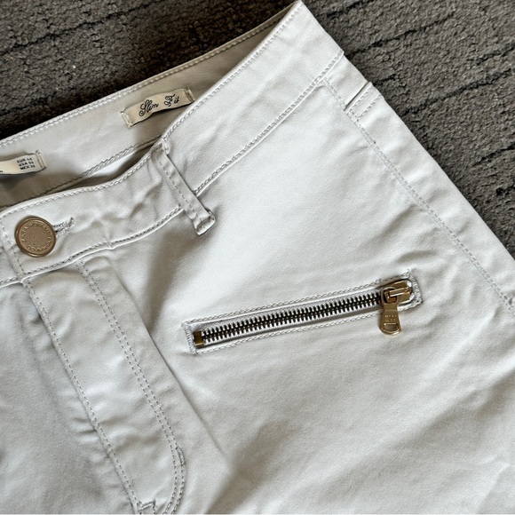 Zara Woman Pale Pink Ankle Gold Zip Jeans Skinny Sz 8 - Picture 15 of 16